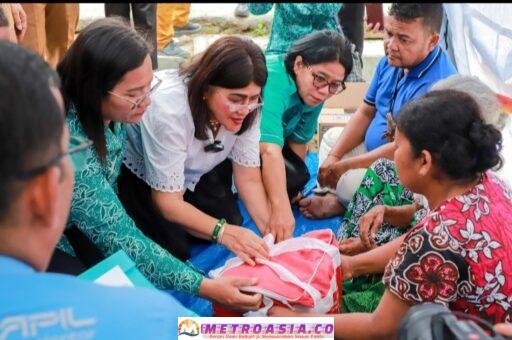 Wujut Kepedulian, Ny Liswati Wesly Silalahi Santuni Warga Korban Kebakaran Rumah