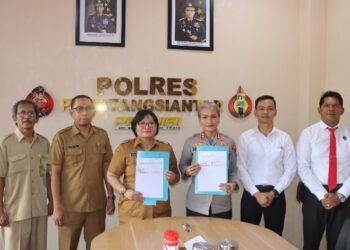 Pemko Pematangsiantar Melalui Dinas Sosial Dinsos P3A dan Polres Pematangsiantar Menandatangani Nota Kesepahaman