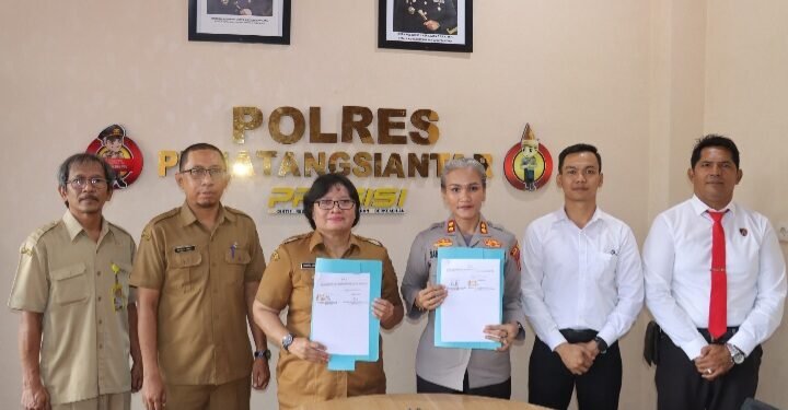 Pemko Pematangsiantar Melalui Dinas Sosial Dinsos P3A dan Polres Pematangsiantar Menandatangani Nota Kesepahaman