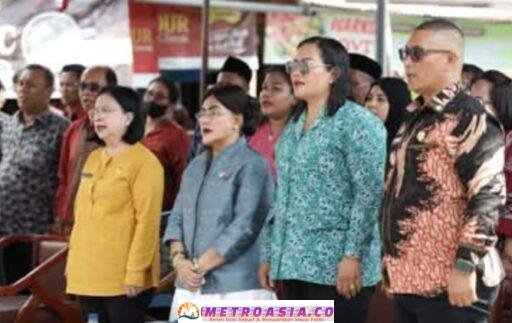 Ketua TP PKK Ny Liswati Hadiri Syukuran Tahun Baru dan Doa Bersama Masyarakat Parhorasan Nauli