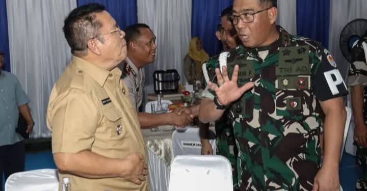 Wali Kota Wesly Turut Menyambut Kunker Danpuspomad Mayjen TNI Eka Wijaya Permana di Denpom I/1 Pematangsiantar