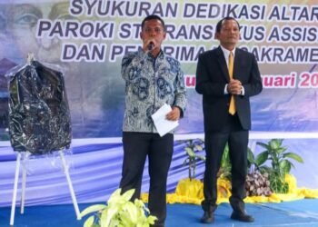 Wali Kota Wesly Diwakili Sekda Junaedi Hadiri Syukuran Dedikasi Altar Gereja Paroki St Fransiskus Asisi Jalan Medan