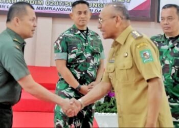 Bupati Simalungun Bersama Forkopimda Sambut Kunker Tim Wasev TMMD Ke-127 Tahun 2026 di Wilayah Kodim 0207/Sml