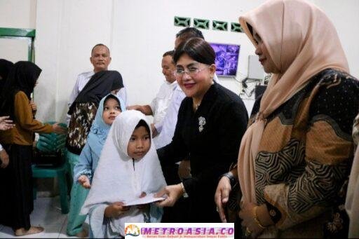 Ketua TP PKK Kota Pematangsiantar Menghadiri Ramadhan Berbagi Perumda Tirta Uli di Panti Asuhan PA