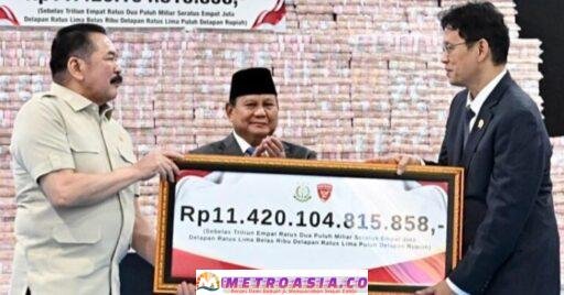 Presiden Prabowo Saksikan Penyerahan Rp11,42 Triliun dan Ratusan Ribu Hektare Lahan Hasil Penyelamatan ke Negara