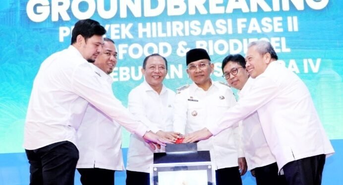 Bupati Simalungun Hadiri Groundbreaking Hilirisasi PTPN IV di KEK Sei Mangkei