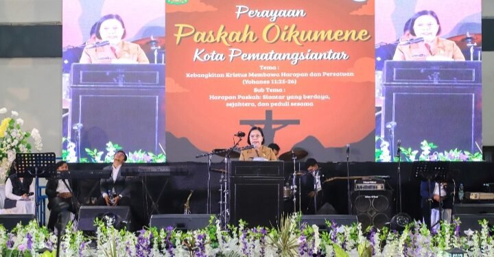 Wali Kota Pematangsiantar Menyampaikan Pesan Kedamaian dan Kebersamaan di Perayaan Paskah Oikumene Tahun 2026