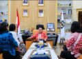 Wali Kota Pematangsiantar Wesly Silalahi SH MKn menyambut audiensi DPC PWKI