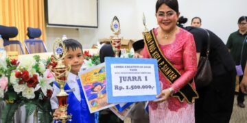 Bunda PAUD Kota Pematangsiantar Membuka Lomba Kreativitas Mewarnai Tingkat PAUD dan TK