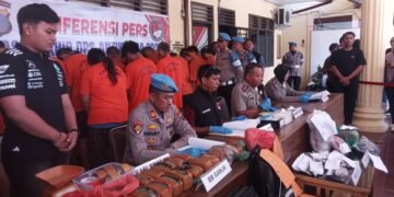 Polres Siantar Amankan 29 Tersangka Dan 1 Kg Sabu