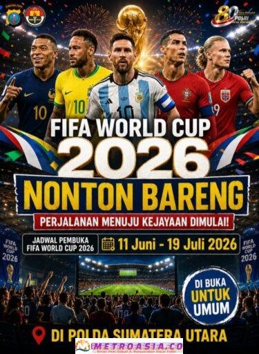 Polres Simalungun Gelar Nobar Piala Dunia Laga Pembuka Meksiko Vs Afrika Selatan
