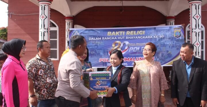 Polres Simalungun Gelar Bakti Religi dan Bakti Sosial di Gereja dan Masjid