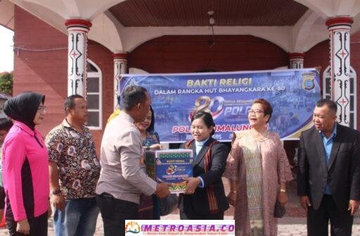 Polres Simalungun Gelar Bakti Religi dan Bakti Sosial di Gereja dan Masjid