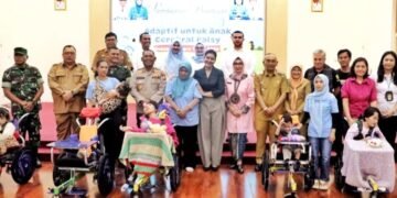 Memperingati Hari Anak Nasional, Puluhan Anak Disanilitas di Simalungun Mendapat Kursi Roda