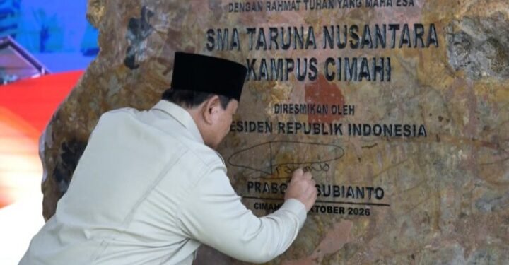 Presiden Prabowo Resmikan SMA Taruna Nusantara Kampus Cimahi