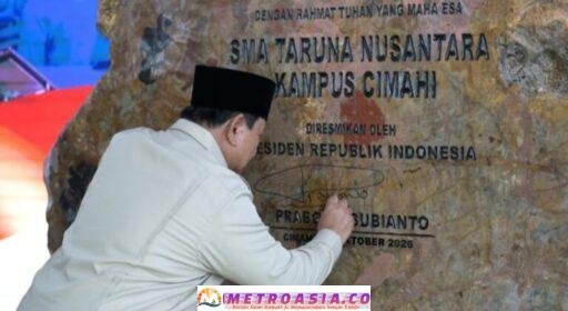 Presiden Prabowo Resmikan SMA Taruna Nusantara Kampus Cimahi